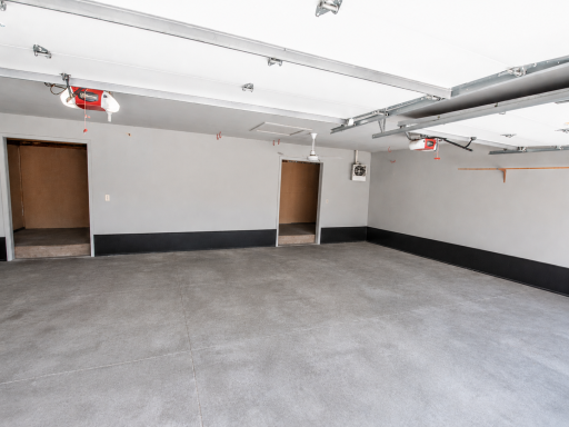 Insulated and heated garage with extra storage spaces