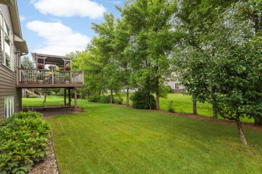 Well-maintained lawn, offering a lush green outdoor.