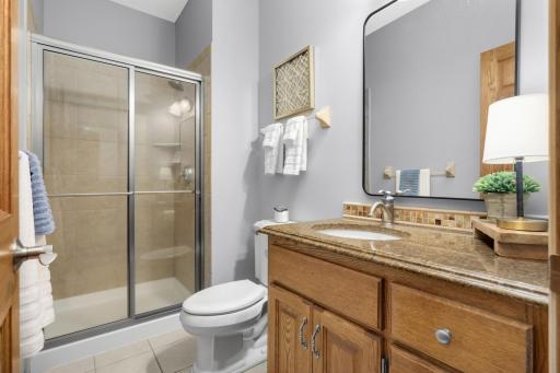 Convenient guest bathroom in the main area.