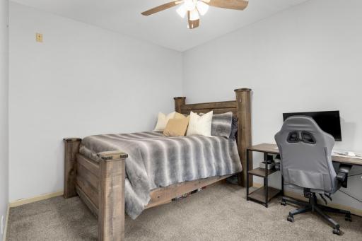 Second bedroom on the main level offers flexibility and can easily be used as a home office.