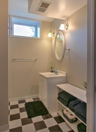 3/4 bath in lower level. Clean & updated nicely