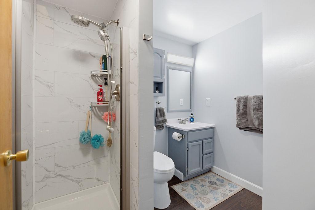 Basement 3/4 Bathroom with walk-in shower