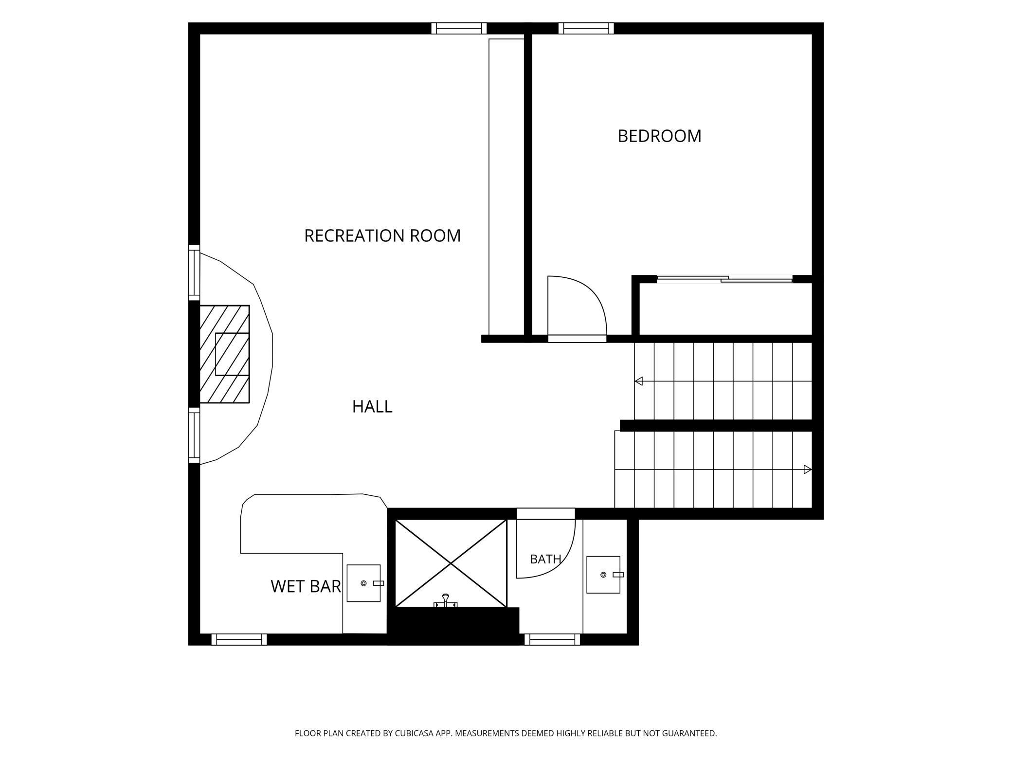 Lower level floor plan