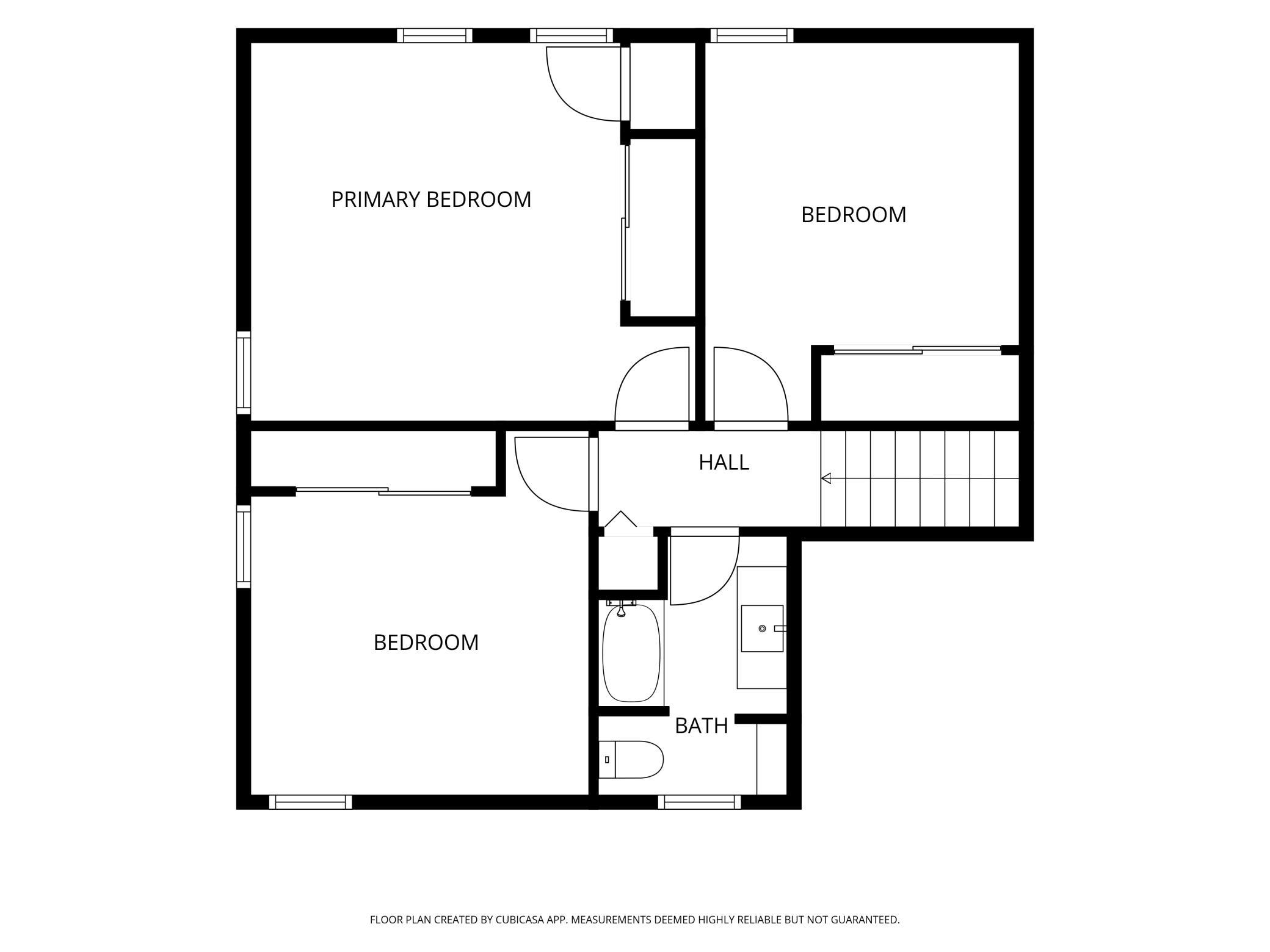 Upper level floor plan