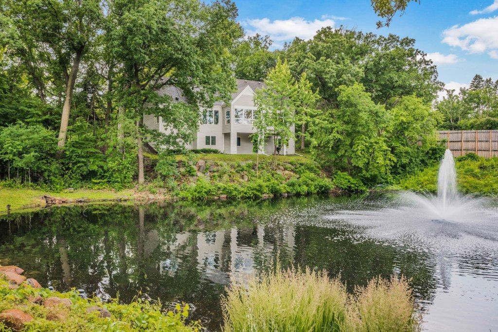 Pond and rear of house