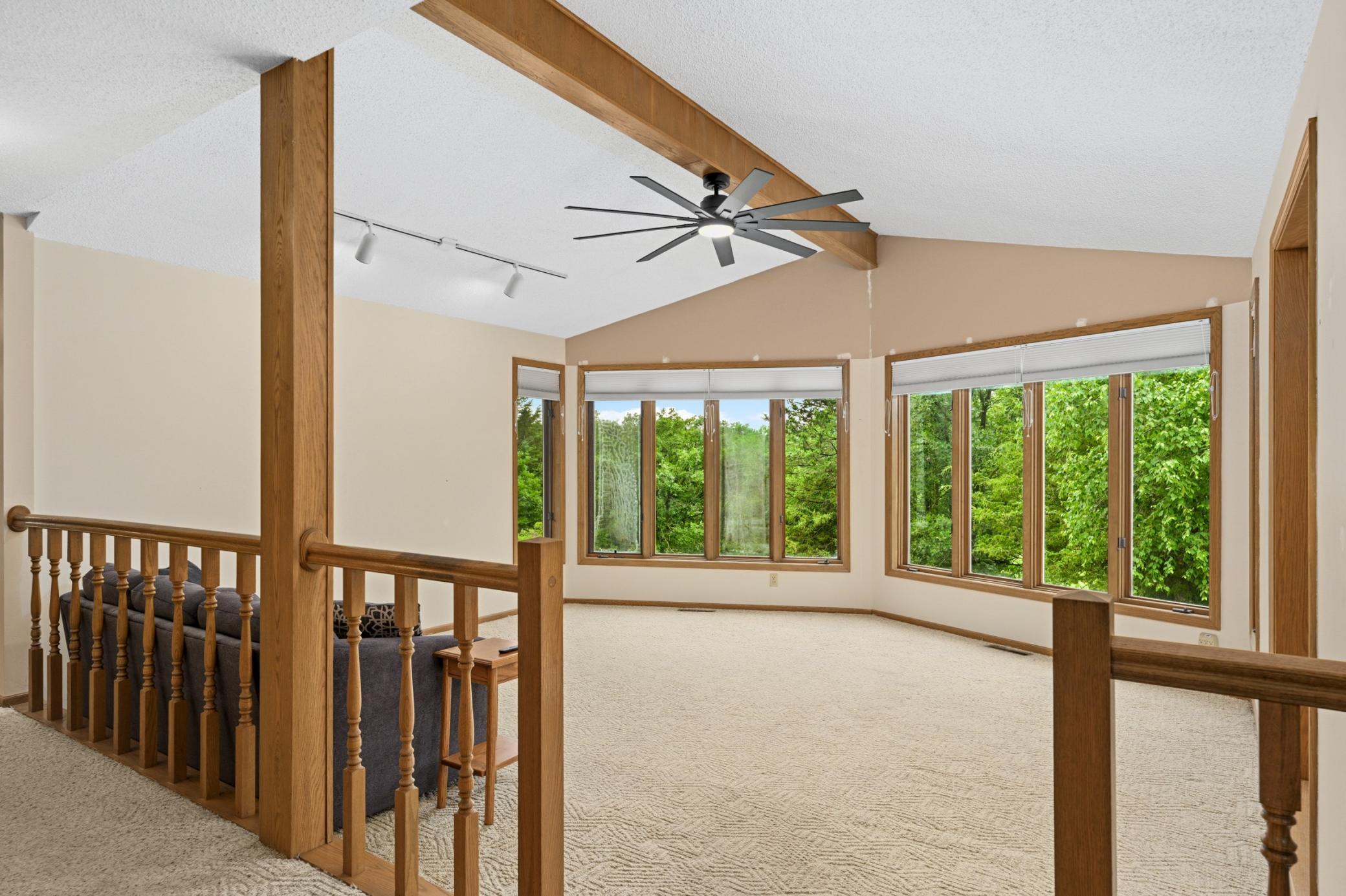 Large Living Room is Vaulted and lets in lots of Natural Light.