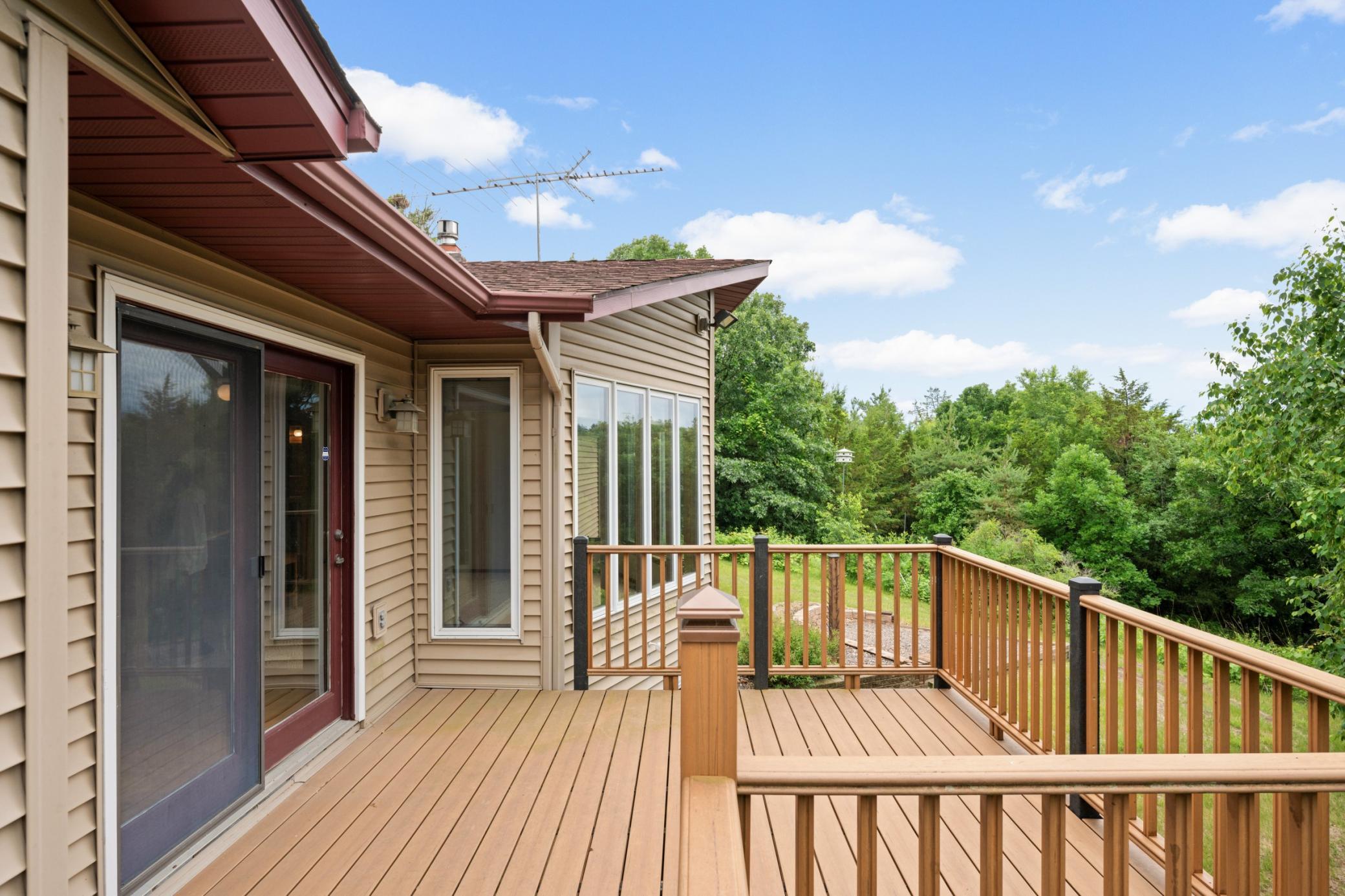Maintenance Free deck also Leads to the 3 Season Porch.