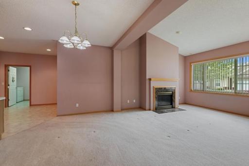 Vaulted ceilings make this townhouse feel like a single-family home.
