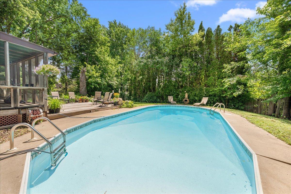 Inground solar heated pool