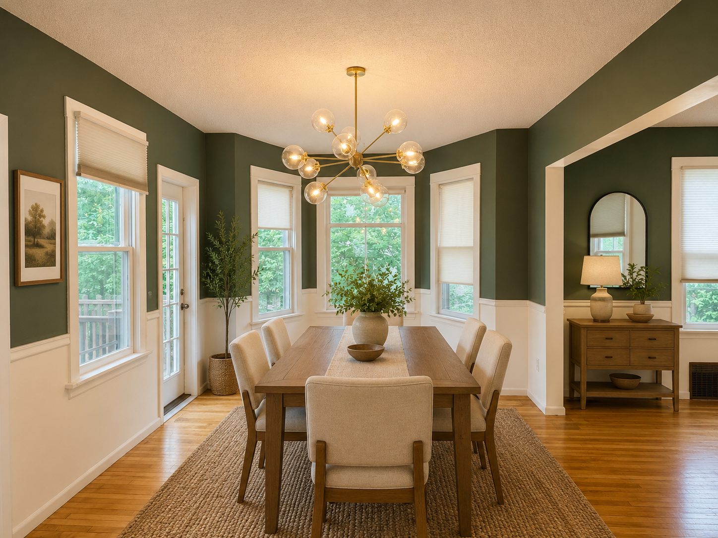 virtually staged dining