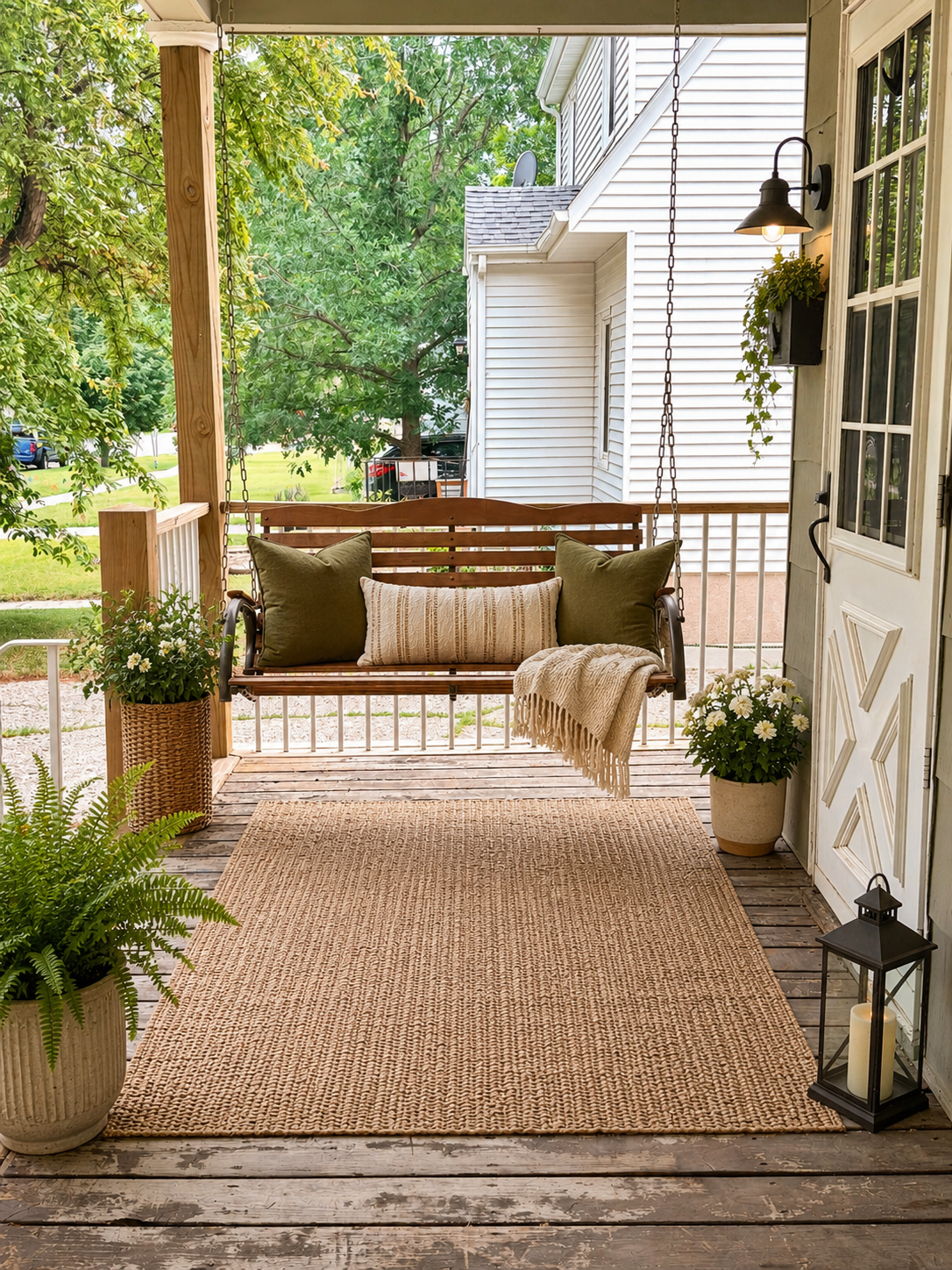 virtually staged porch