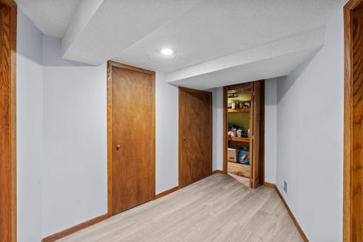 986 Galvin Lower Level Hall with view into storage room with view into Storage Room