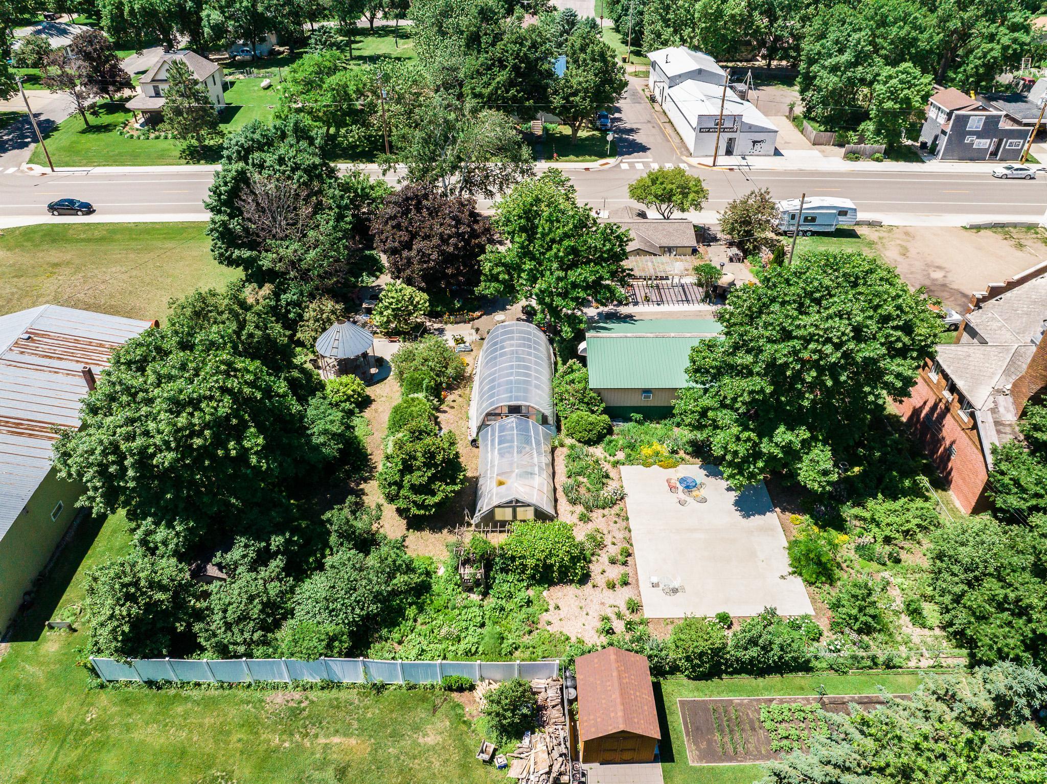 Aerial of rear exterior
