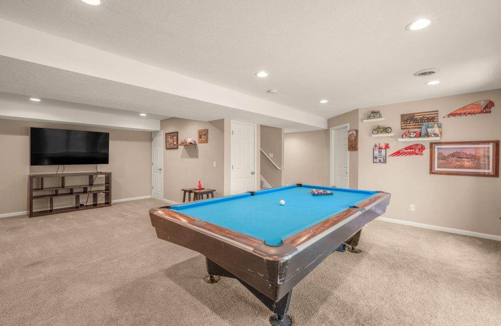 Lots of space in the Lower Level multi function Great Room
