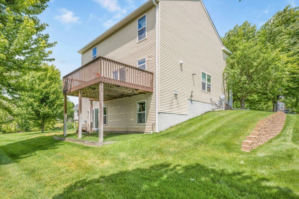Back view with Deck and Lower Level Walkout