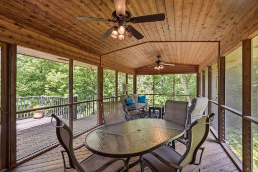 Enjoy summer evenings in the screened in porch!