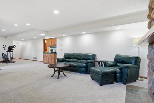 Lower level Amusement and exercise Rooms with walk-out patio door to back patio and backyard. High efficiency Bryant furnace (2020). Whole house water treatment filtration system, water softener, water heater w/backup. 200 Amp electric panel