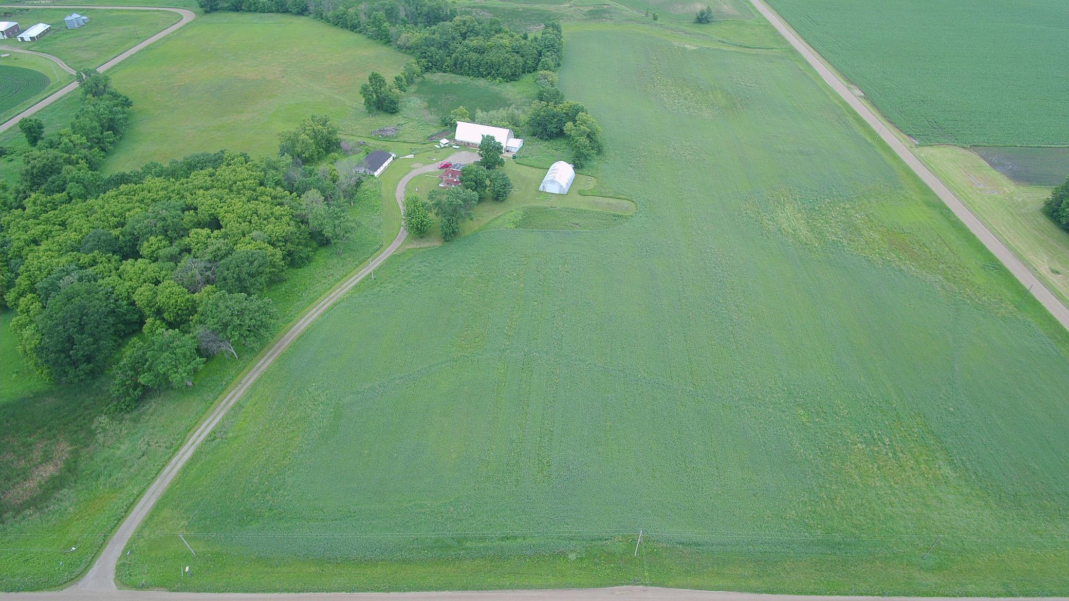 Aerial of Ag Land: 22 Acres on the East Side & 4+ Acres on WNW Corner