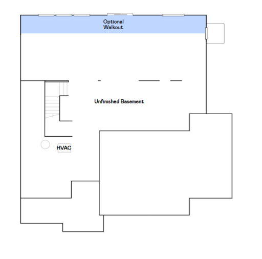Lower level floor plan.