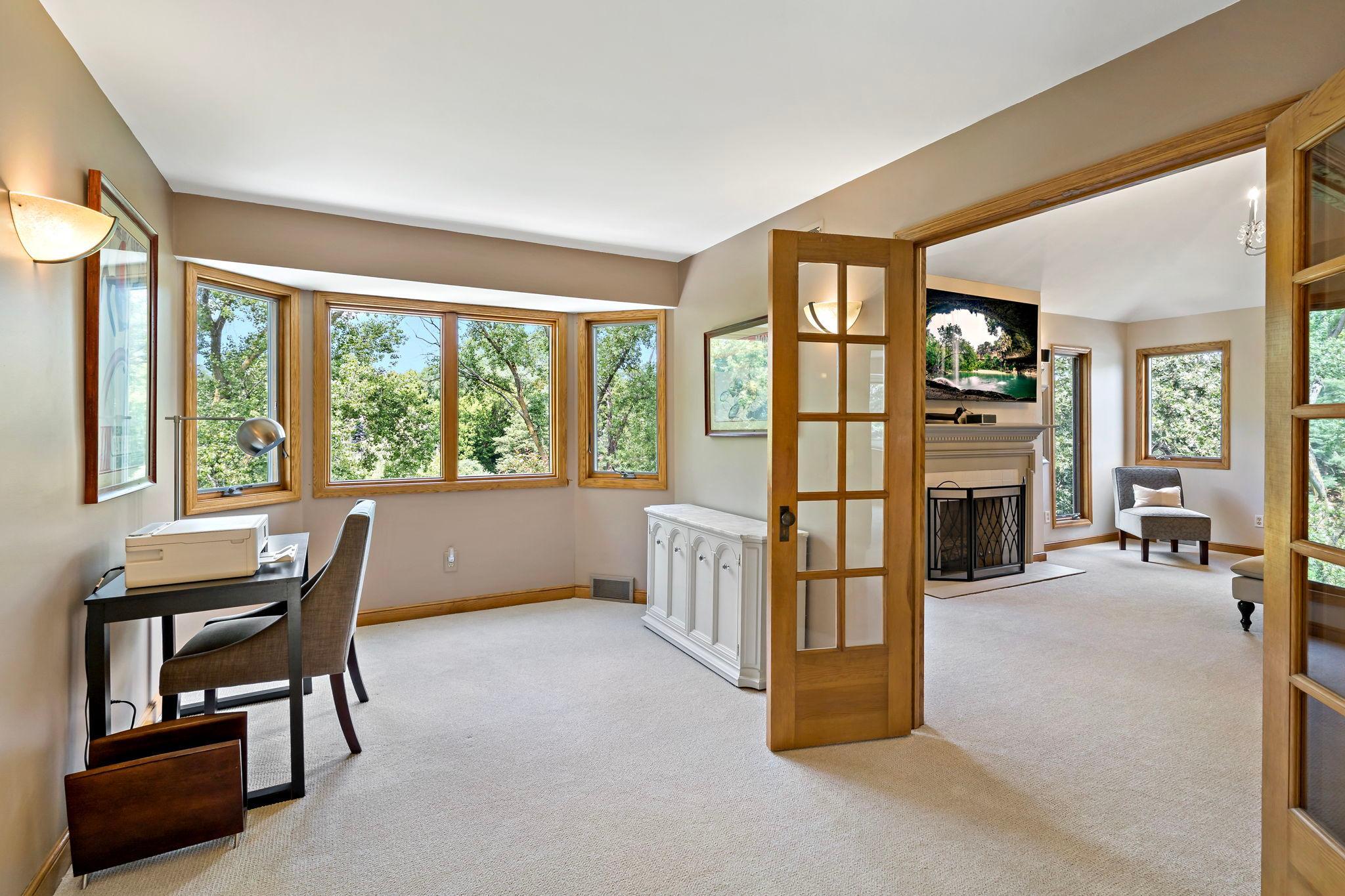 Office located off the primary bedroom