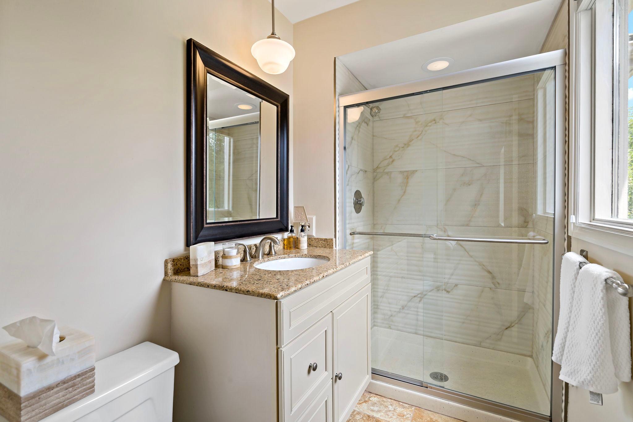 Second bedroom has private 3/4 bath