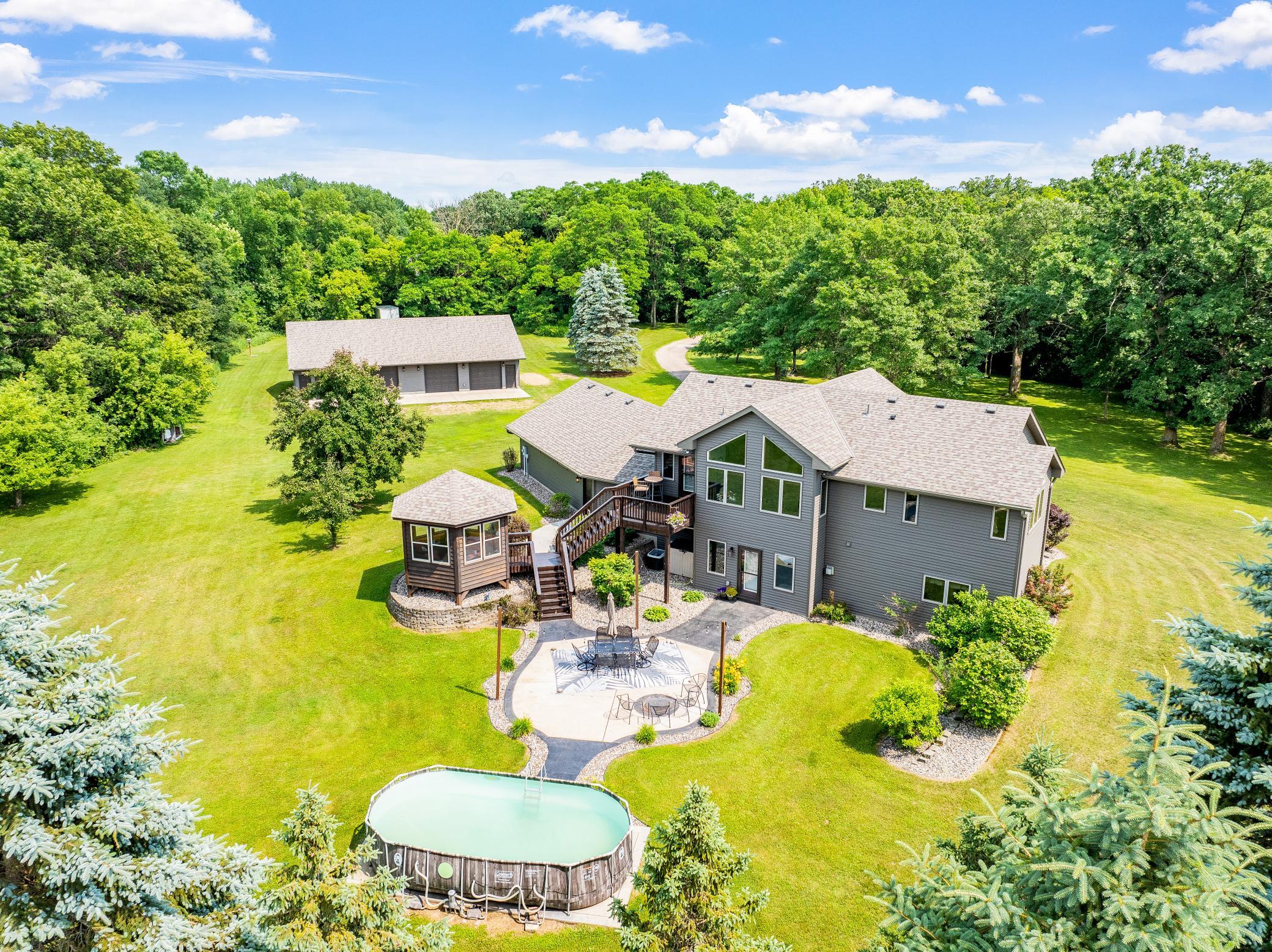This serene, 20 acre estate consists 100% of usable high ground divided between huntable forest (approximately 11 acres), tillable acreage (approximately 7 acres), and park-like grounds (approximately 2 acres).