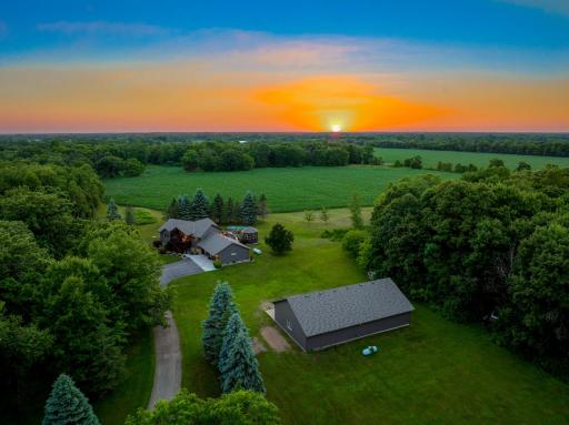 Set on a 20-acre blend of huntable forest, tillable acreage, and estate like grounds, this premium estate offers a rare combination of 360-degree privacy, expansive countryside views, functionality, and outdoor enjoyment.