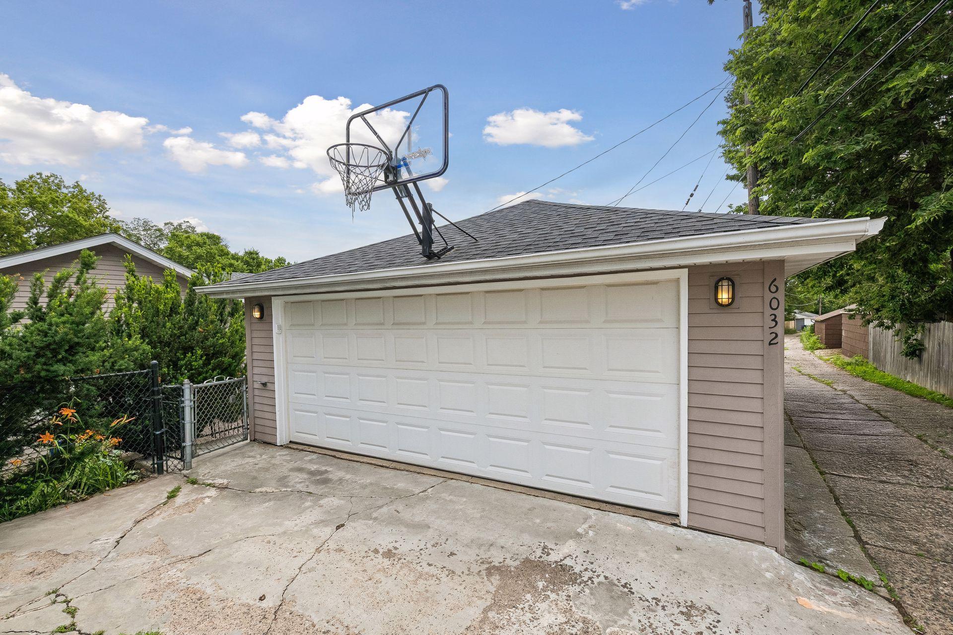 2 car garage with additional off-street parking.