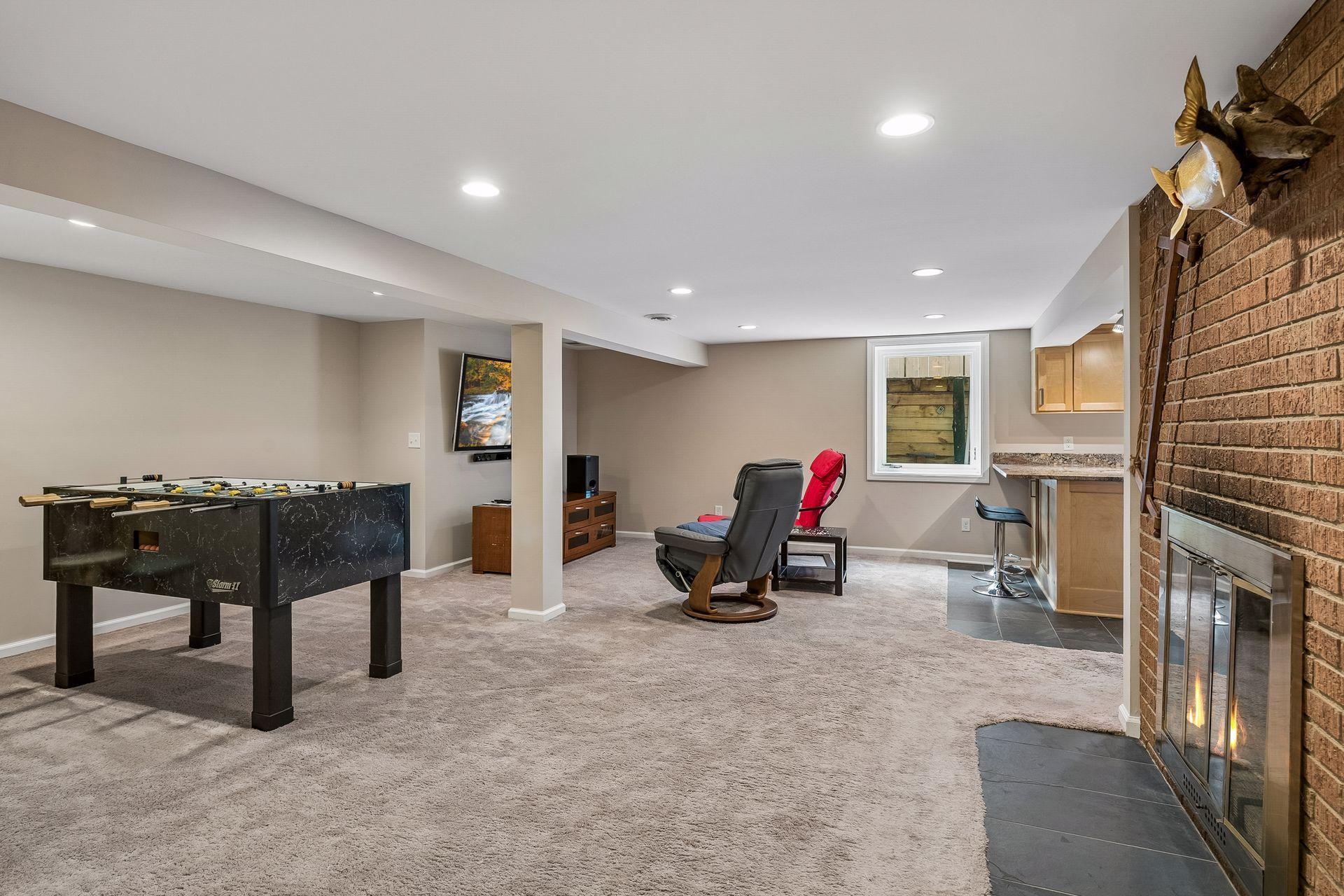 Egress windows in lower level for lots of natural light in family room