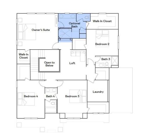 Upper level floorplan