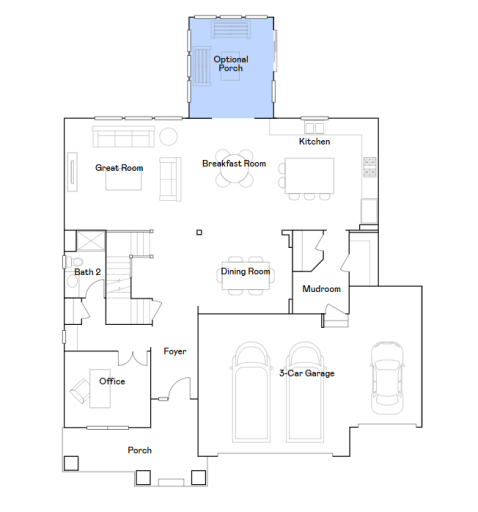Main level floorplan