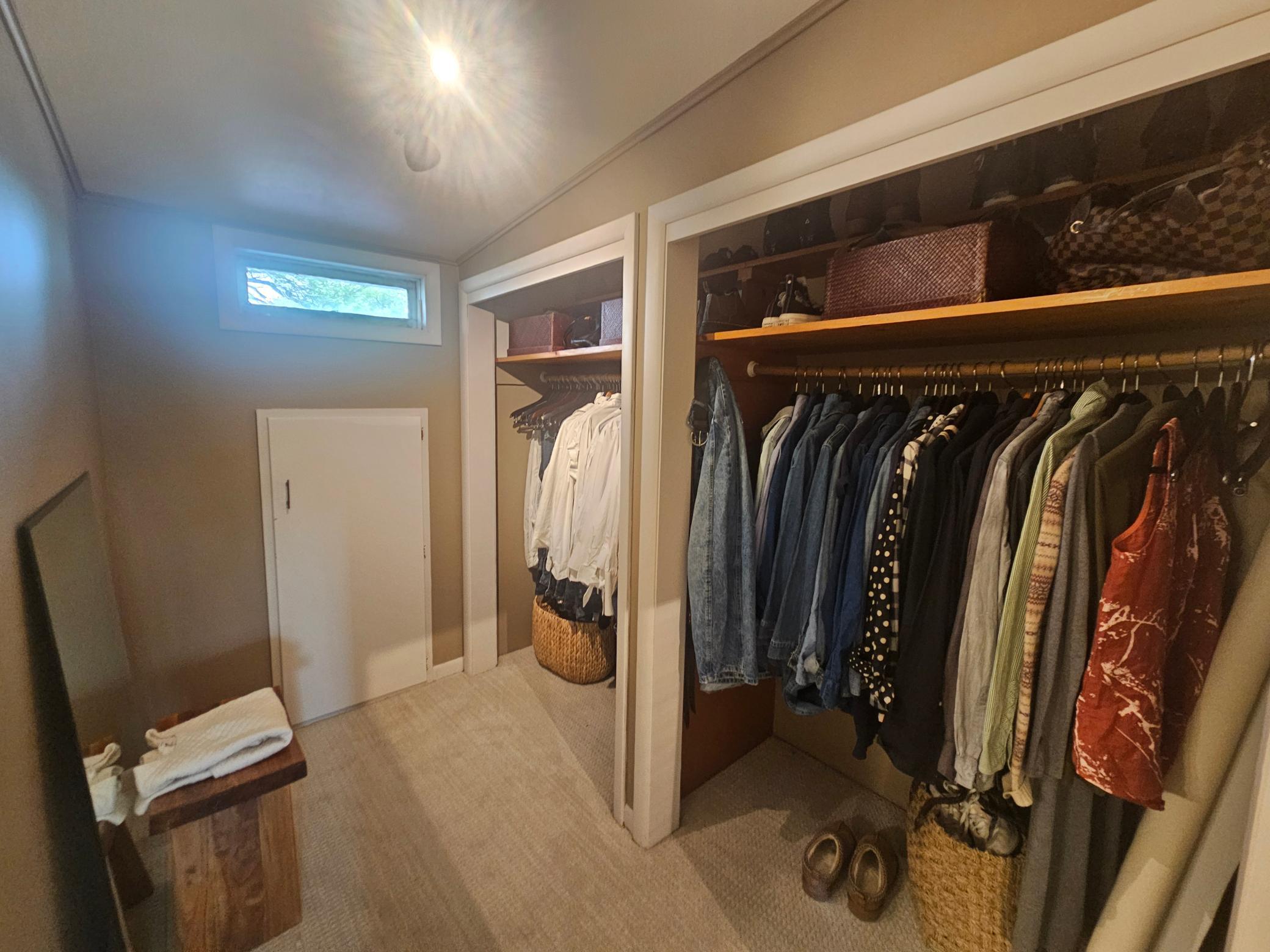 Walk in closet in primary