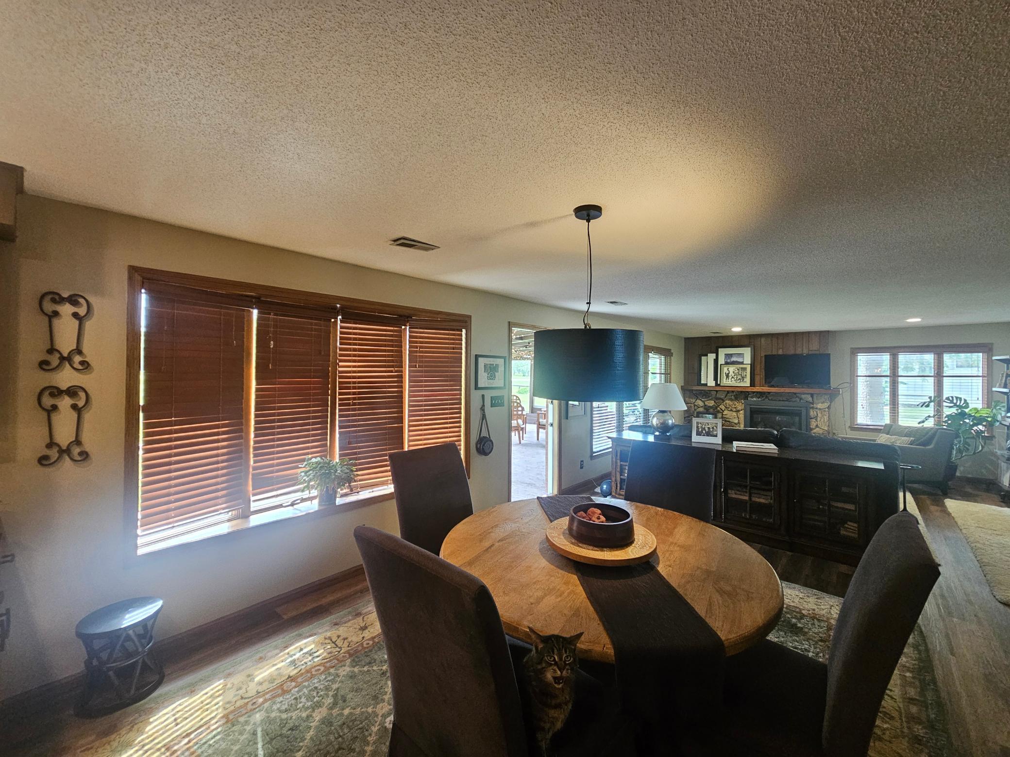 Dining room with view to family room