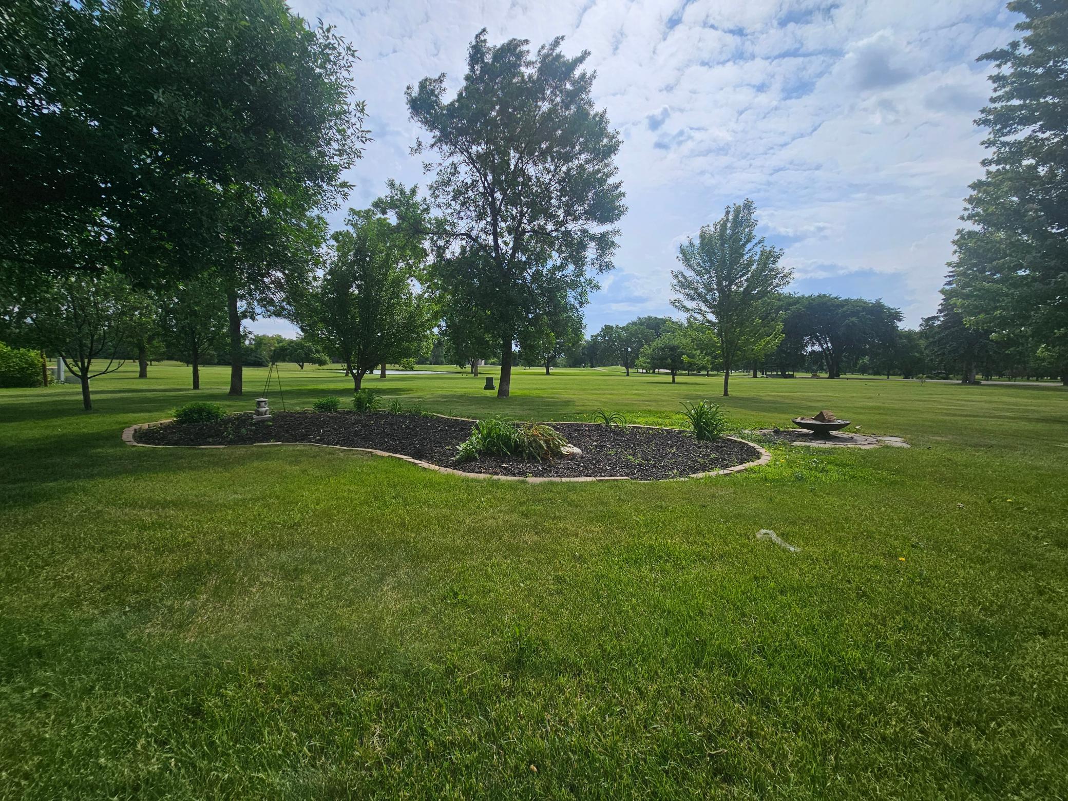 View from backyard to golf course