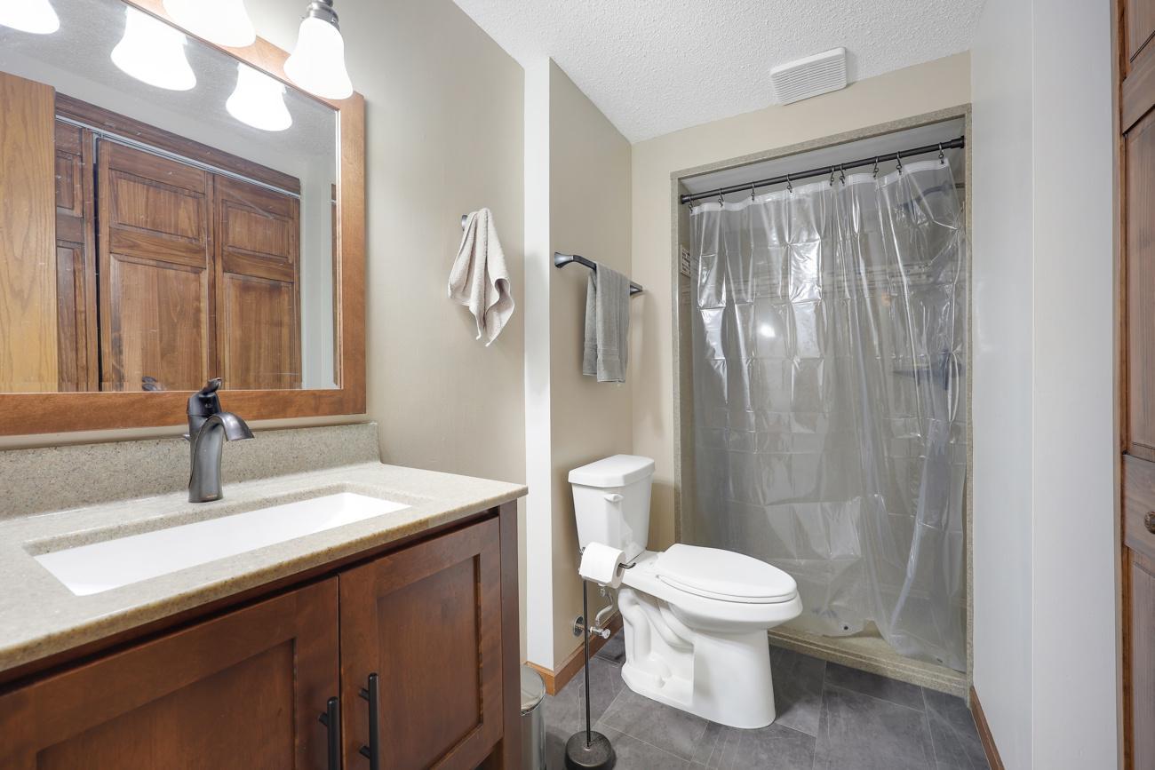 3/4 bath serves lower level; updated 2024