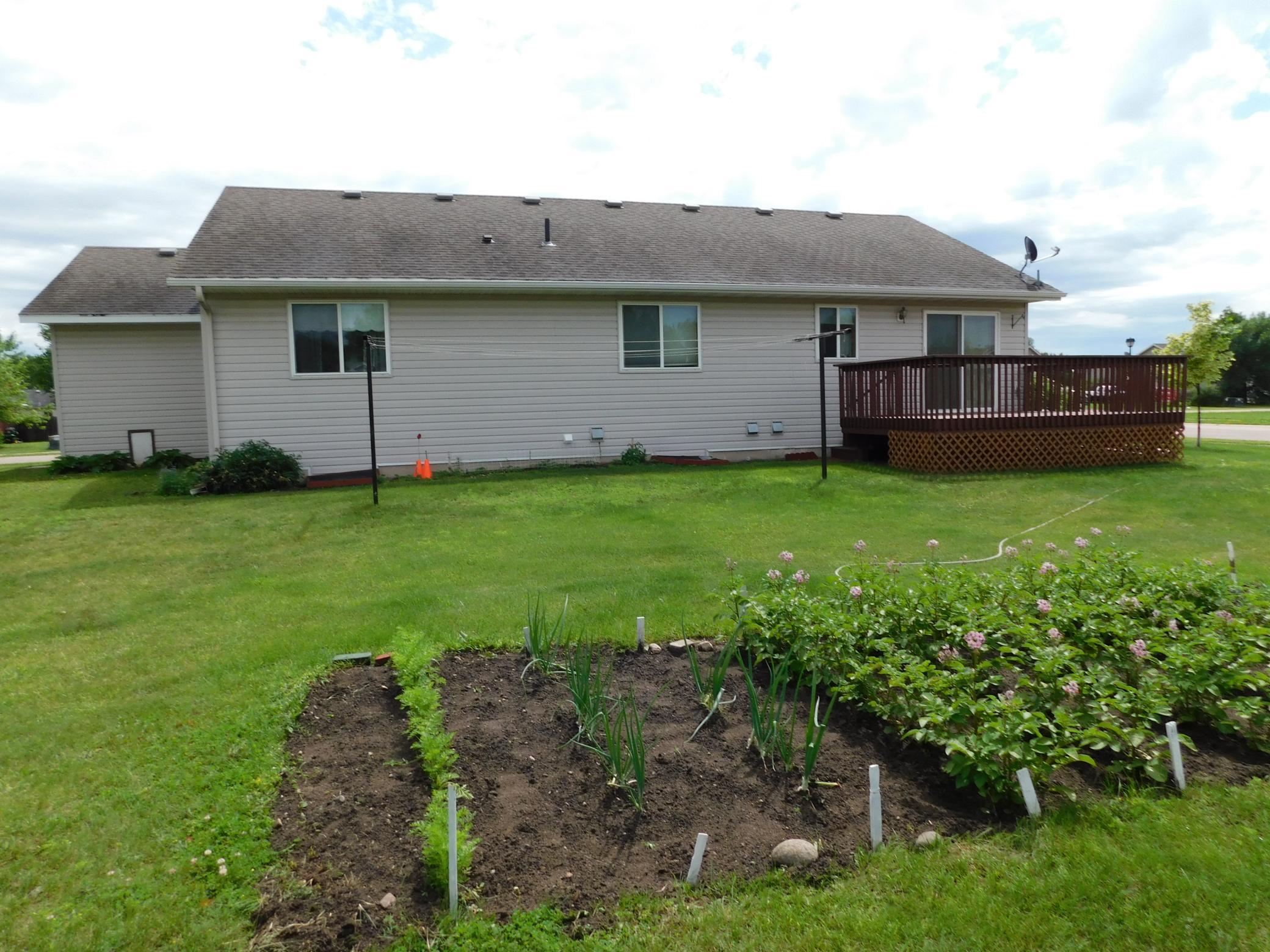 Small garden area in the back yard