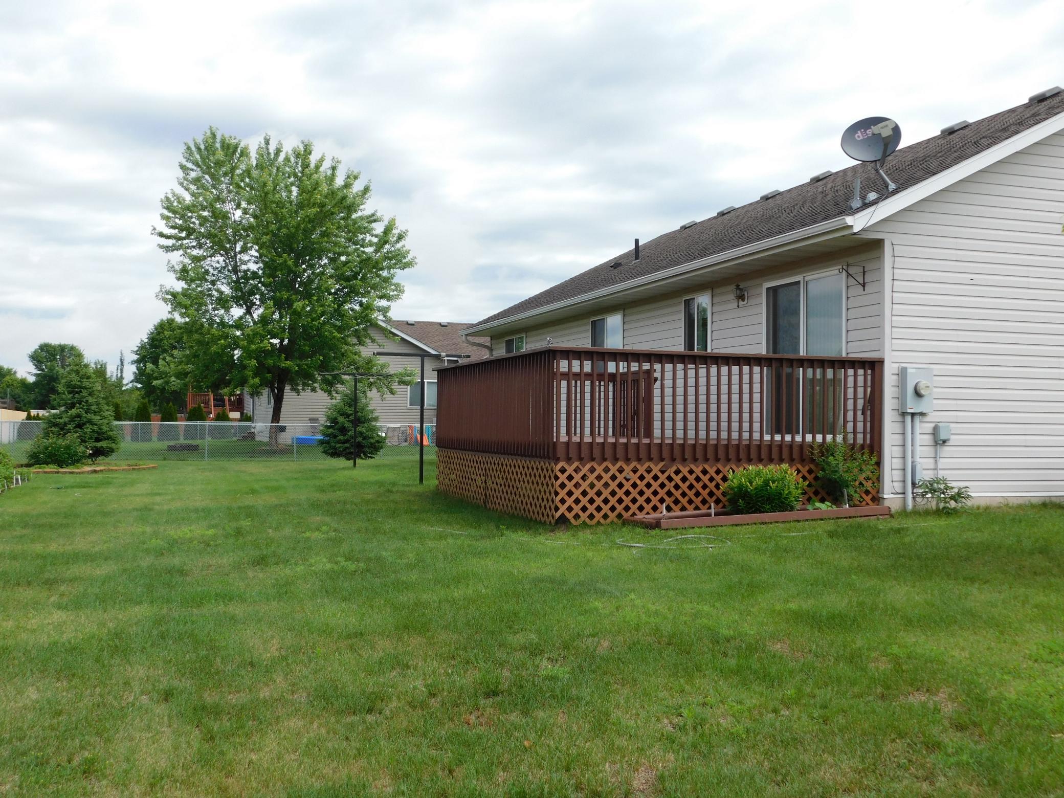Deck on the back walks out from the dining/kitchen