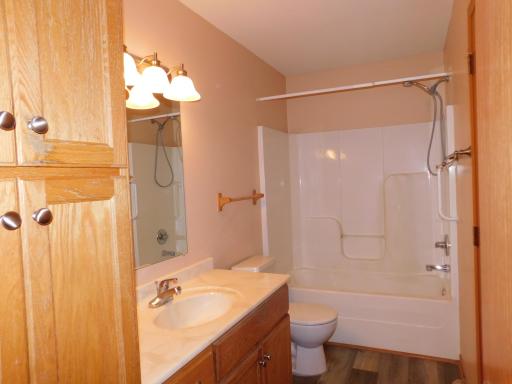 Main floor bath walks through to main bedroom.