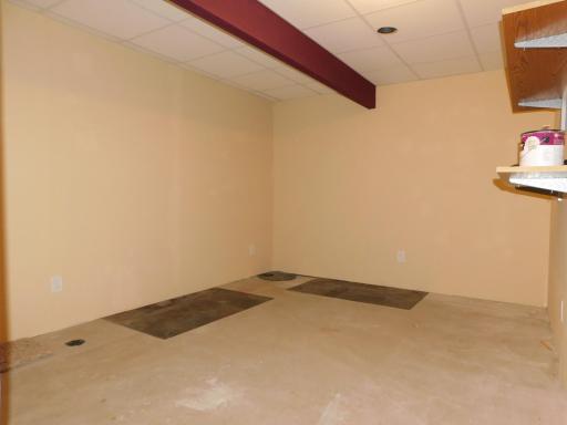 Extra storage or work area in the lower level.