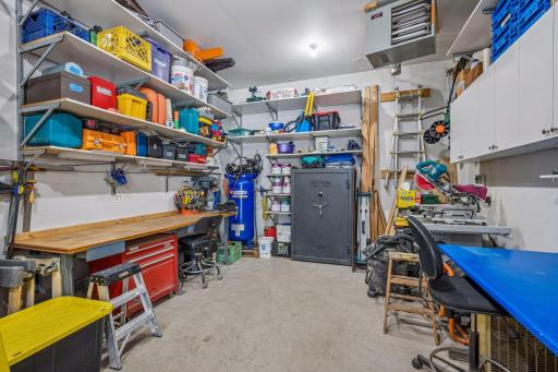 Extra space in Garage with Heater and Sink