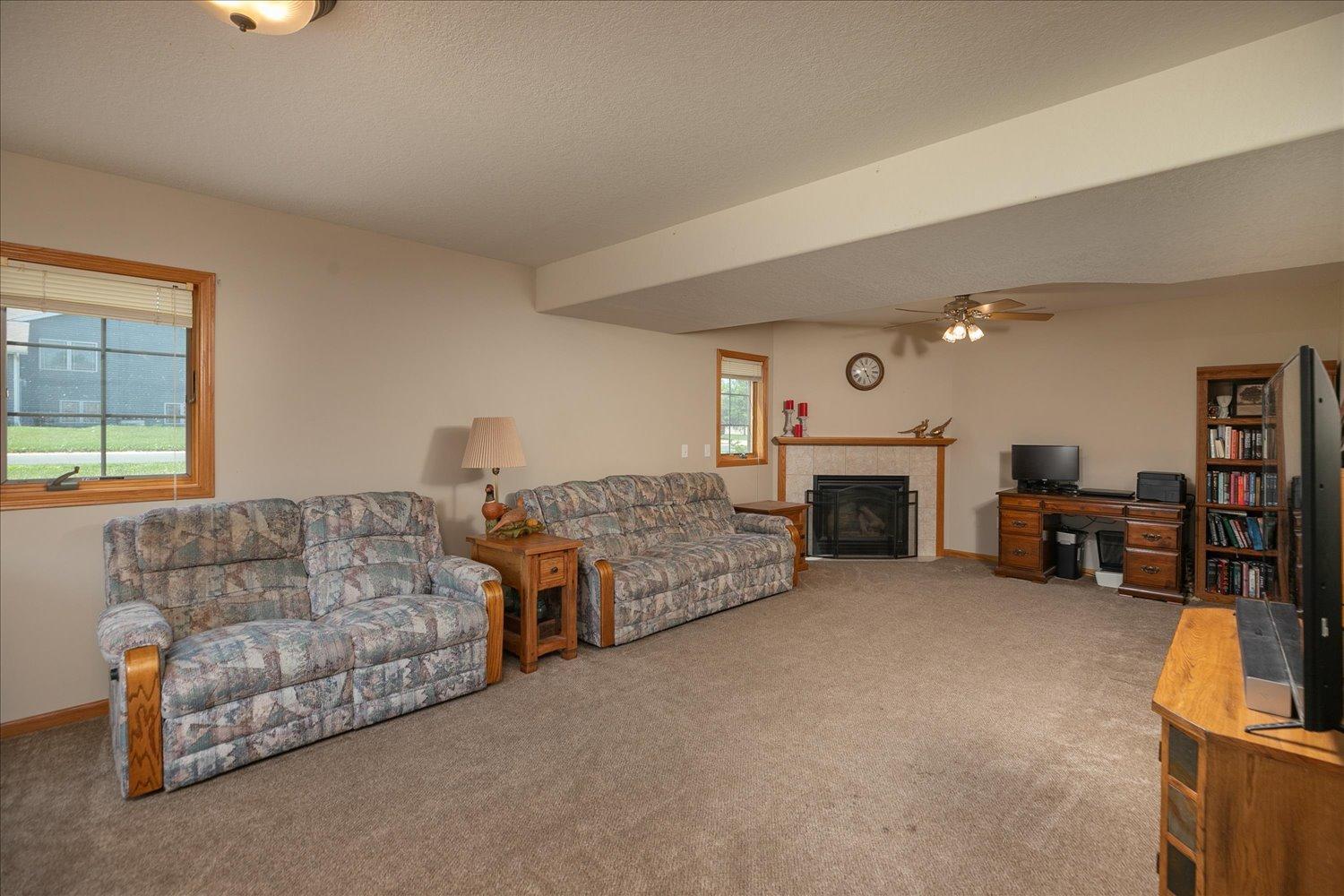 Family Room with gas fireplace