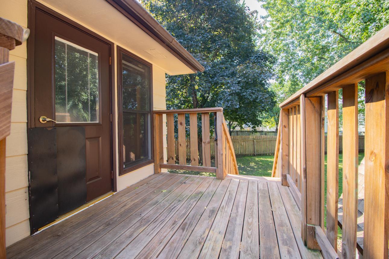 The deck lends itself to easy access to the backyard in both directions
