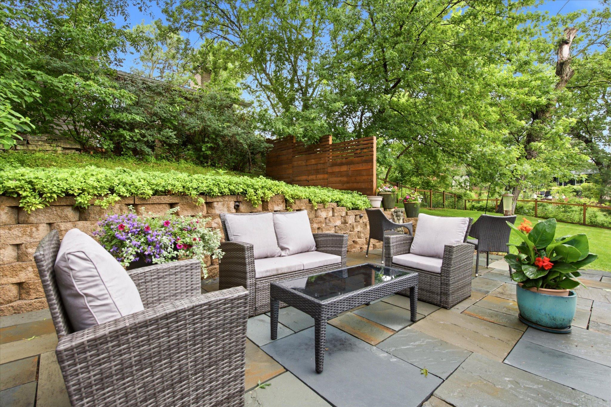 Lush and private yard