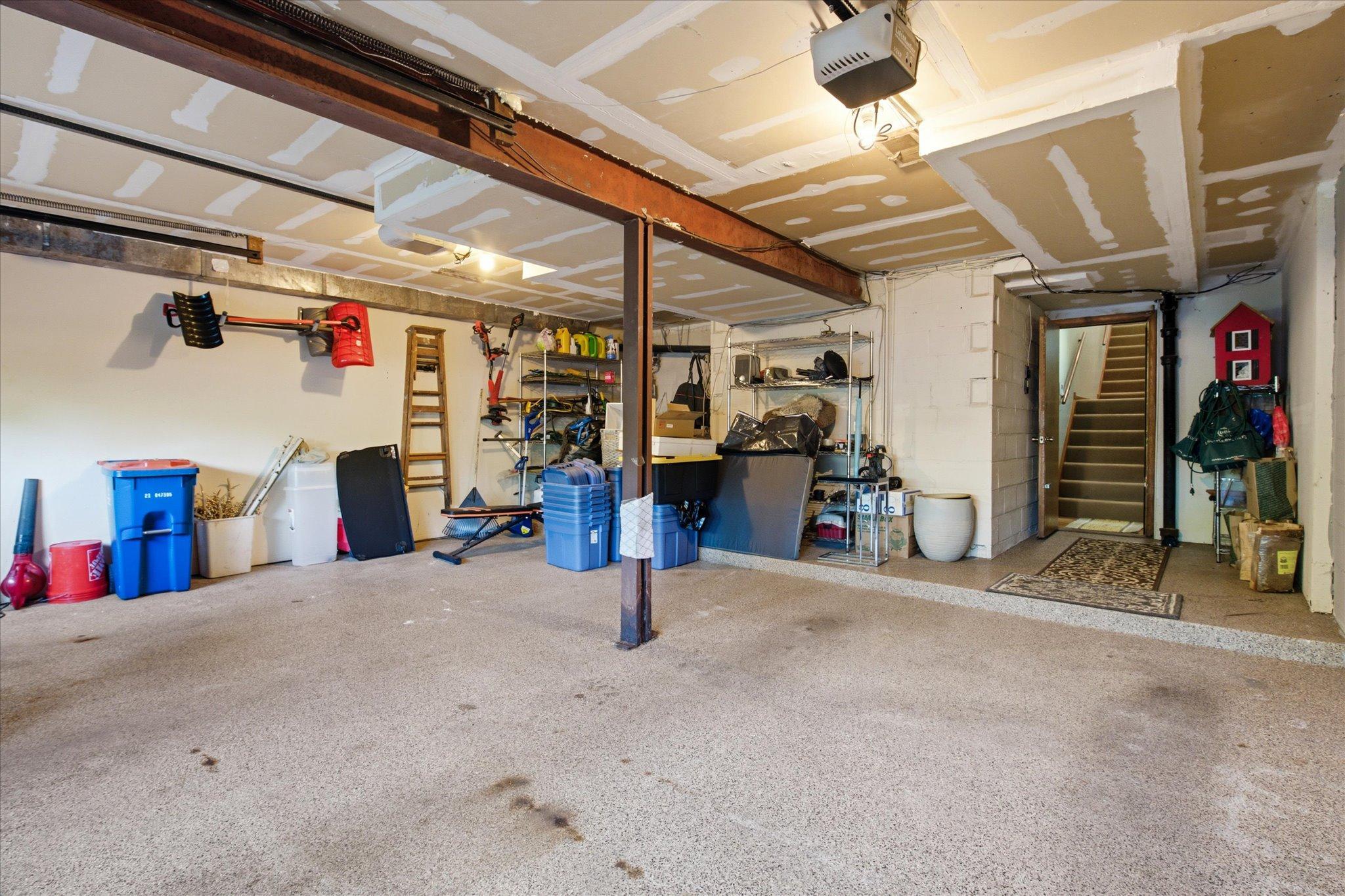 Sheetrocked garage