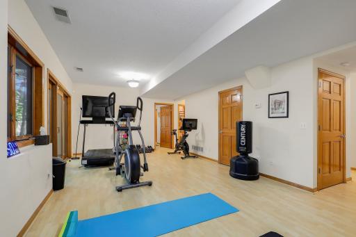 Flex room - currently used as workout space