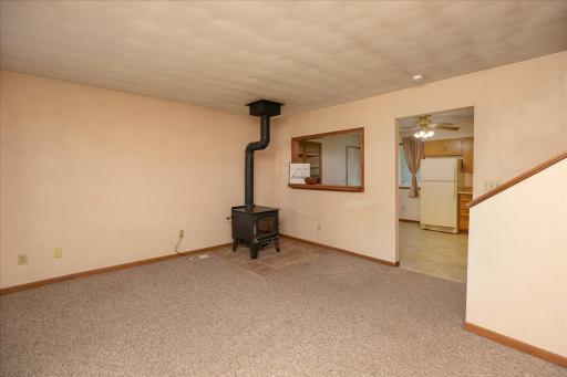 Living Room with Wood Burning Stove