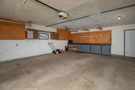 Garage with built in storage