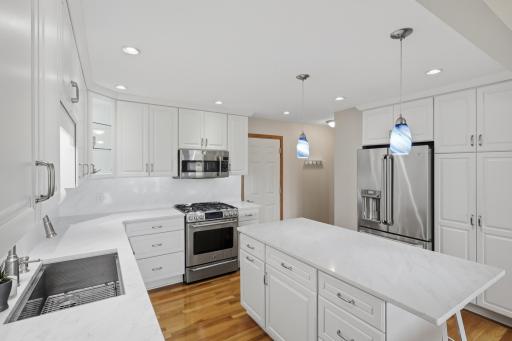 Quality craftsmanship is evident throughout the custom-designed kitchen
