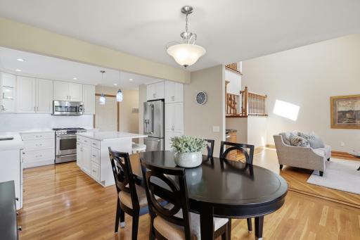 Formal dining area ideal for hosting holiday dinners and special occasions.
