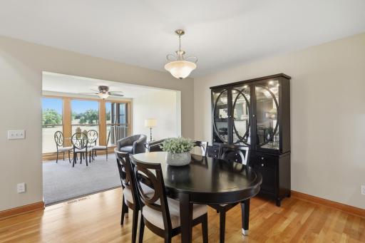 Dining room positioned to capture beautiful outdoor scenery.